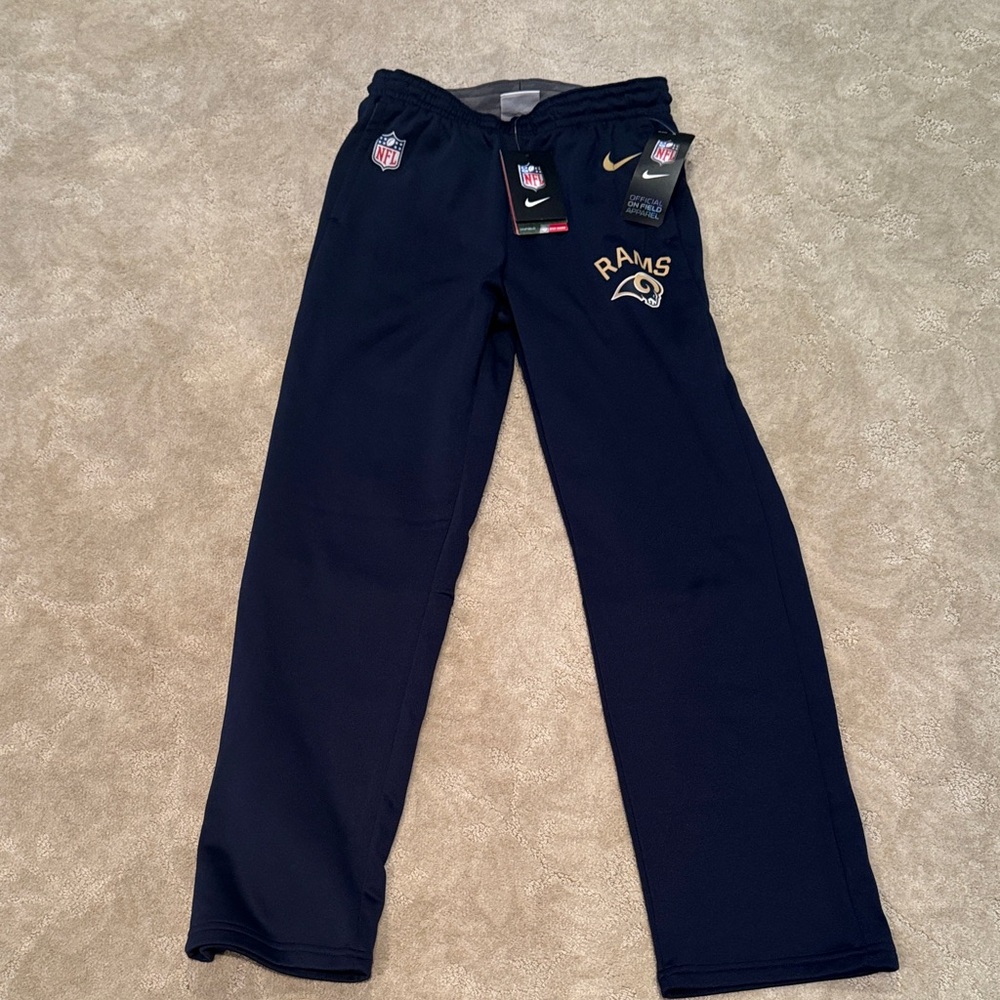 Nike Boys Rams Navy and Gold Sweatpants
